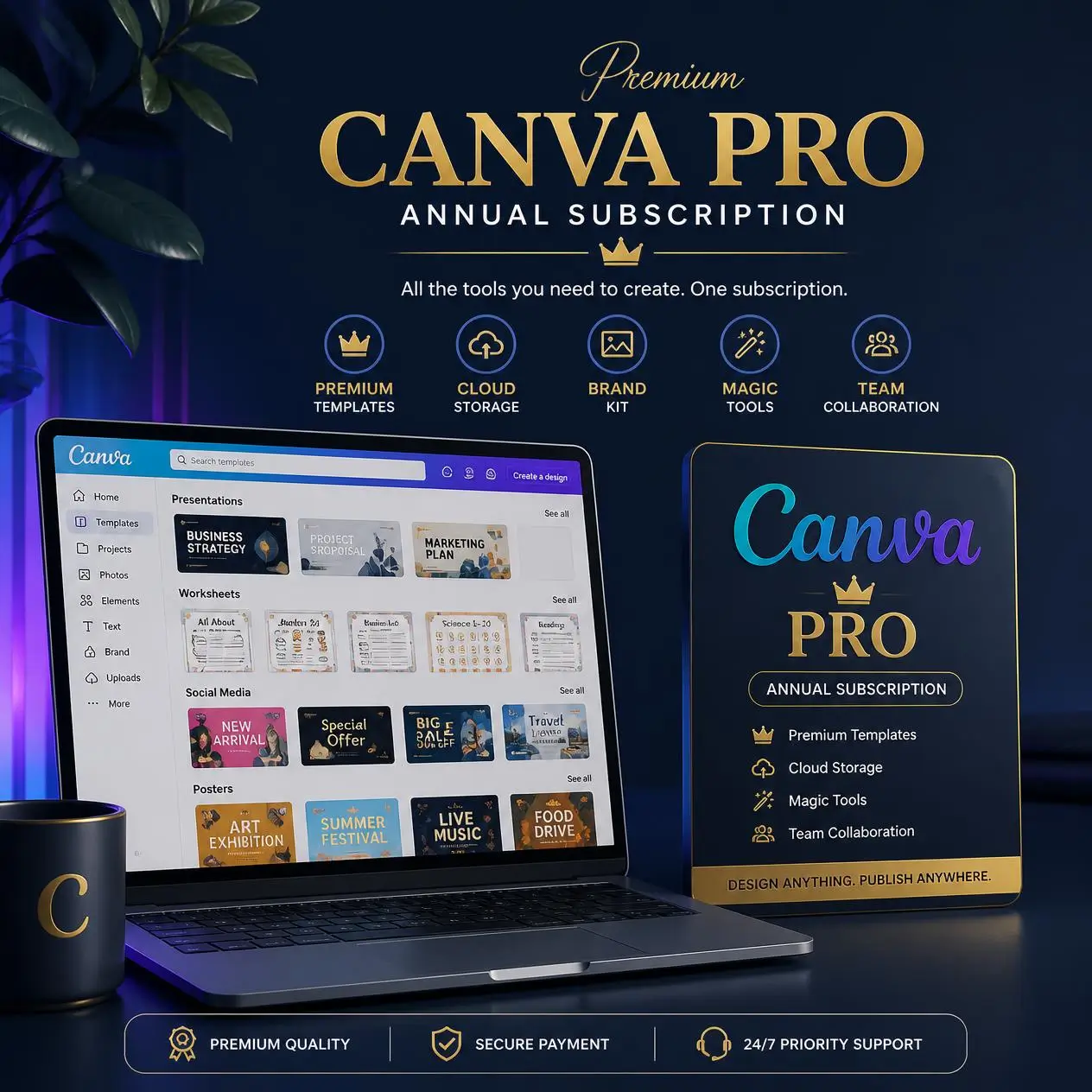 اشتراك Canva Pro لمدة سنة فقط 19 درهم