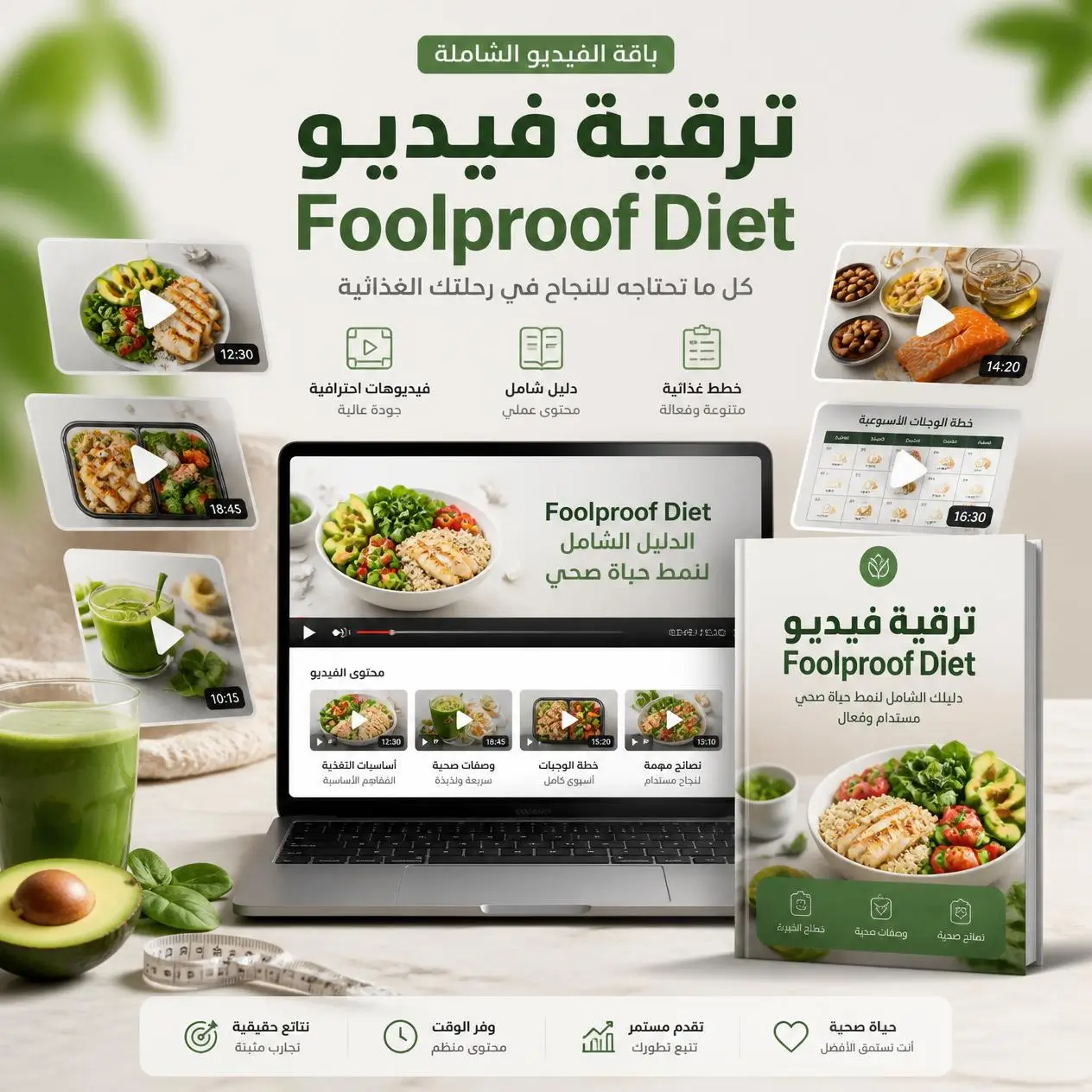 حزمة فيديوهات التغذية والنظام الغذائي