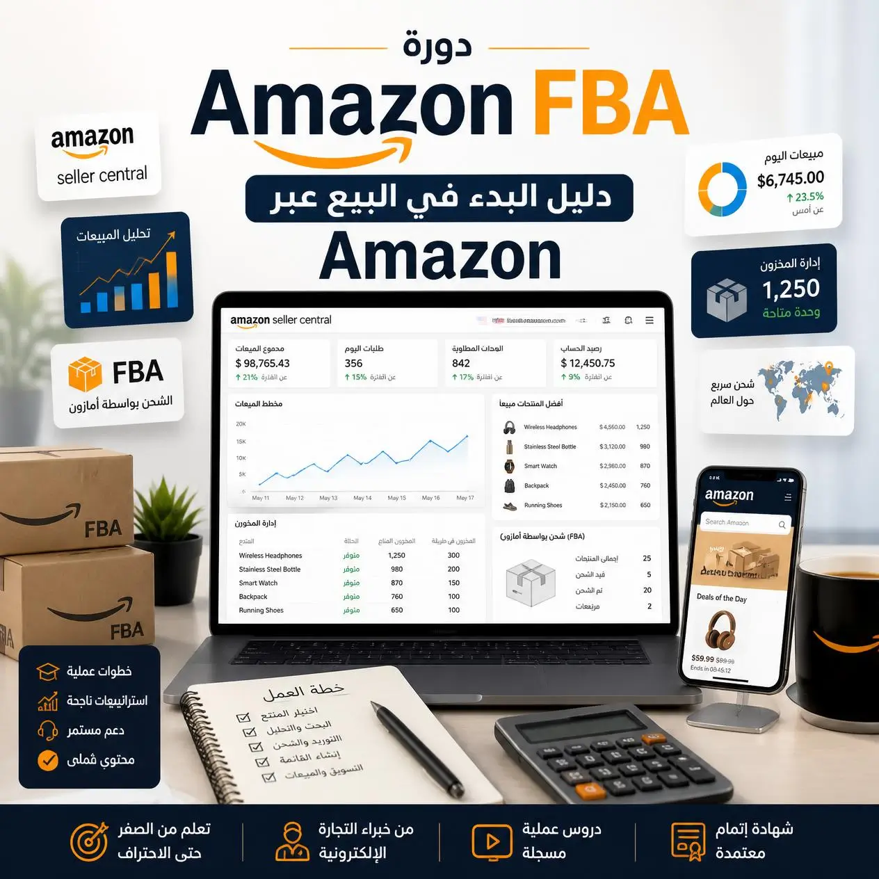 دورة التجارة الإلكترونية و Amazon FBA