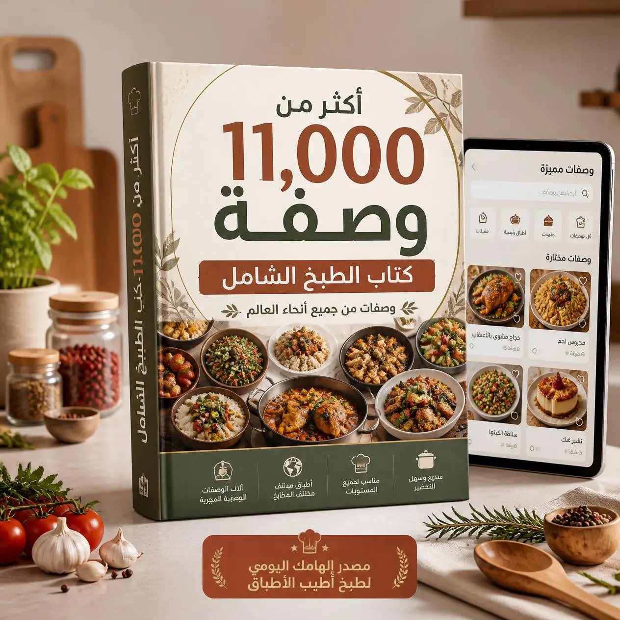 كتاب وصفات وطبخ رقمي